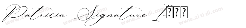 Patricia Signature I字体转换